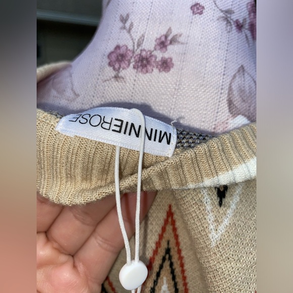 Minnie Rose Viscose Blend Chevron Cardigan Multi Color (read description) - Picture 12 of 15